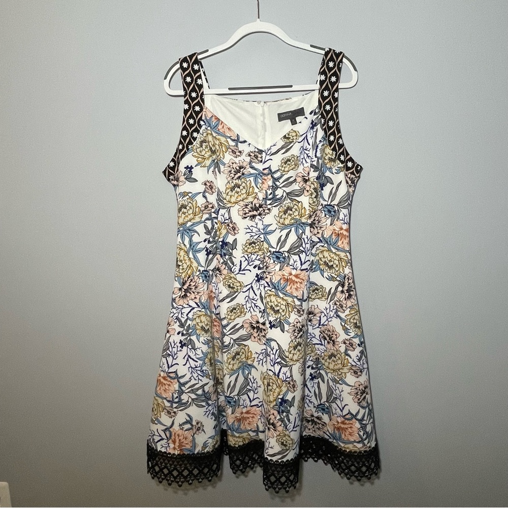 Donna Ricco A Line Floral Dress Size 16